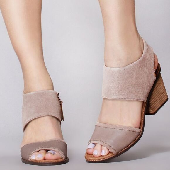 TOMS Suede Block Sandals - Picture 5 of 9